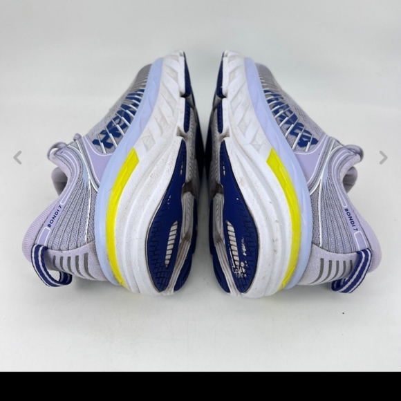 Hoka One One Bondi 7 Purple Heather Clematis Blue Women Shoes 1110519 PHCB Sz 8 - Picture 6 of 11